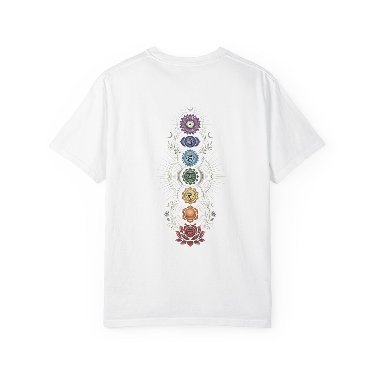Conscious Mind T-Shirt — Anatomical Brain Portrait with Chakra Backprint