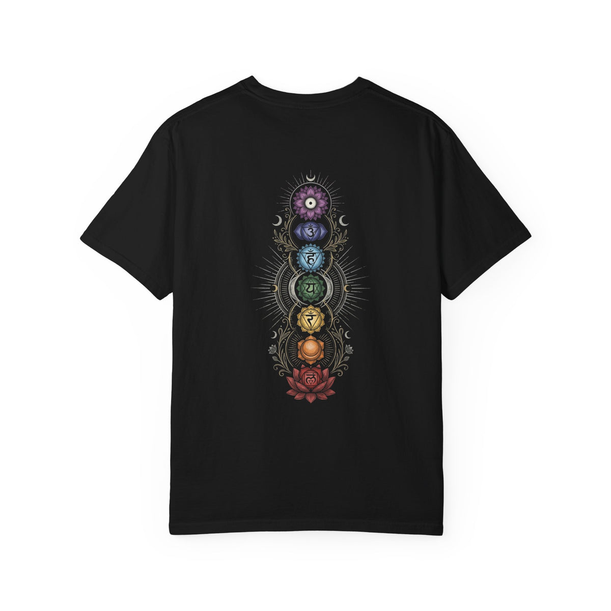 Conscious Mind T-Shirt — Anatomical Brain Portrait with Chakra Backprint